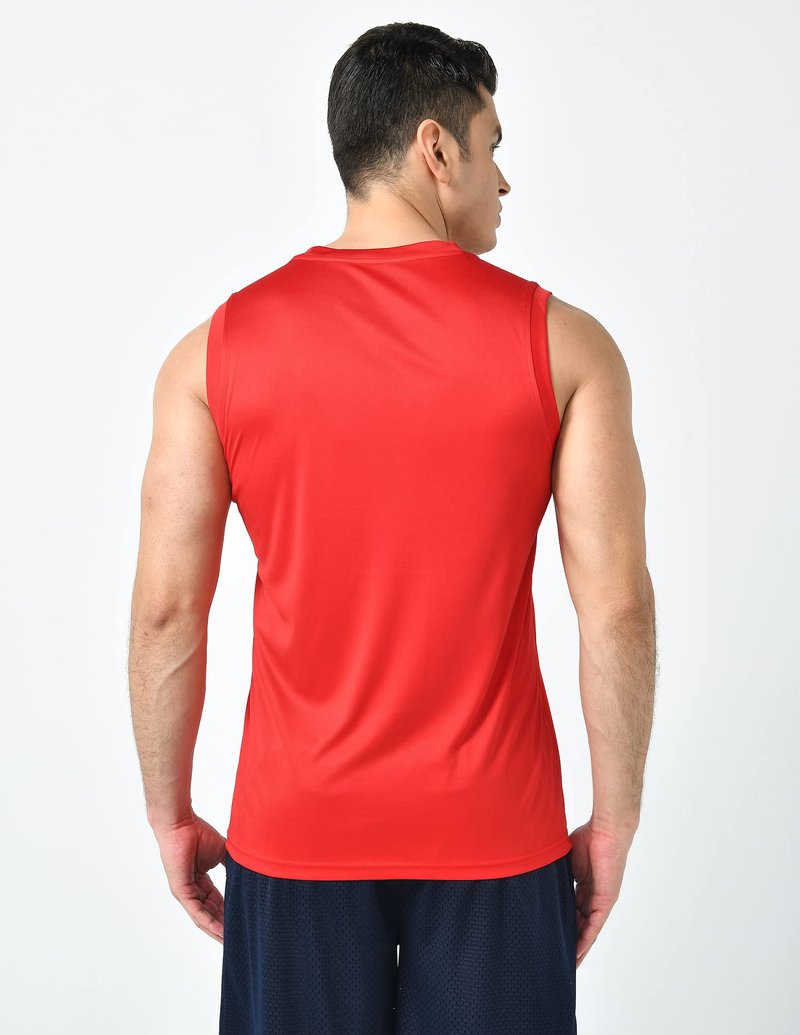 5 Pack Dry Fit Sleeveless Muscle Shirts for Men, Athletic Tank Tops for Workout Gym Performance Activewear (Set 2, Medium)