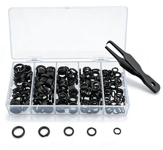 Milepetus Fishing Split Rings Kit: 250pcs Heavy Duty Steel Fishing Lure Making Ring Fishing Hook Connector Tackle(Black Split Mini Plier Set)