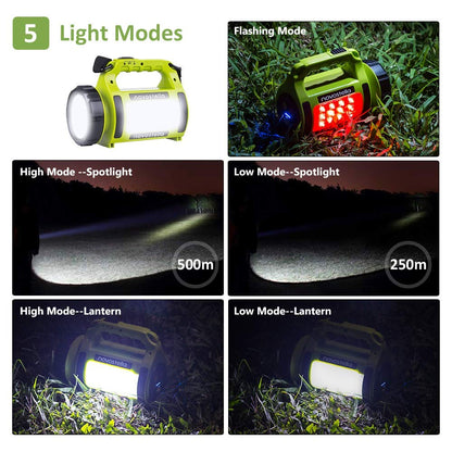 NOVOSTELLA Rechargeable LED Torch, Multi-Functional Camping Light, Waterproof Outdoor Spotlight Searchlight, High Power Beam Flashlight, 650lm Lightweight Lantern