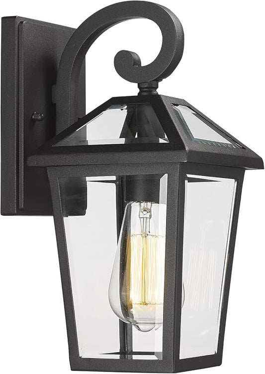Outdoor Light Fixtures Wall Mount, Waterproof Exterior Wall Lanterns with Glass, Outside Wall Sconces, Front Porch Lights for House Garage Doorway Patio (Small, 1Pack)