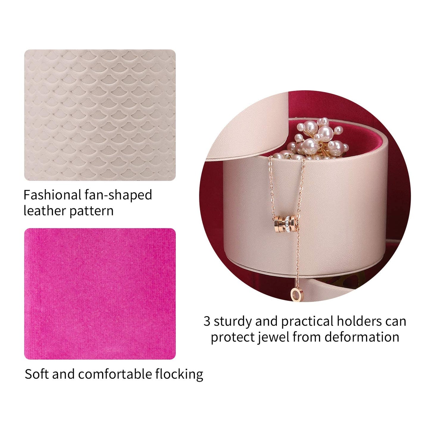 Vlando Viaggio Valentines Day Gifts for Her - Small Jewelry Case Box - Travel Essential Accessories for Women, Travelers, Couples, Mom, Friends, Bridesmaid