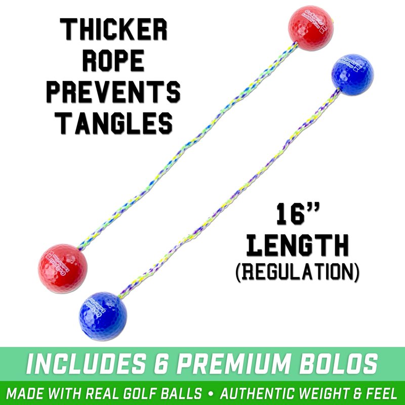 GoSports Premium Ladder Toss Game with 6 Bolos and Carrying Case
