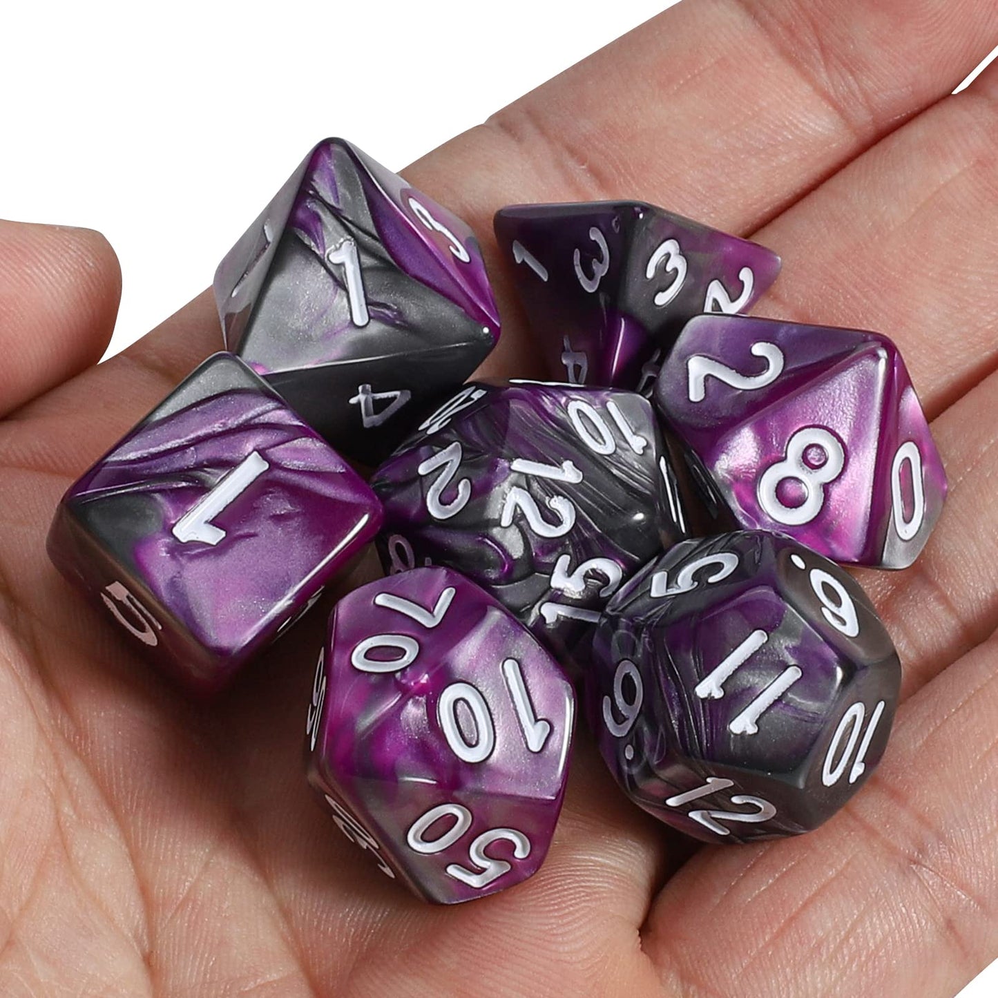 CiaraQ DND Polyhedral Dice Set with Dice Bag for Dungeons and Dragons RPG MTG Role Playing Table Games