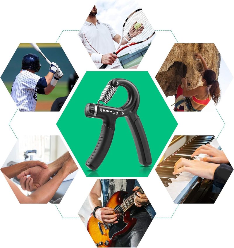 NIYIKOW Grip Strength Trainer - Adjustable Hand Grip Strengthener for Forearm & Finger Strength | Ideal for Musicians & Athletes
