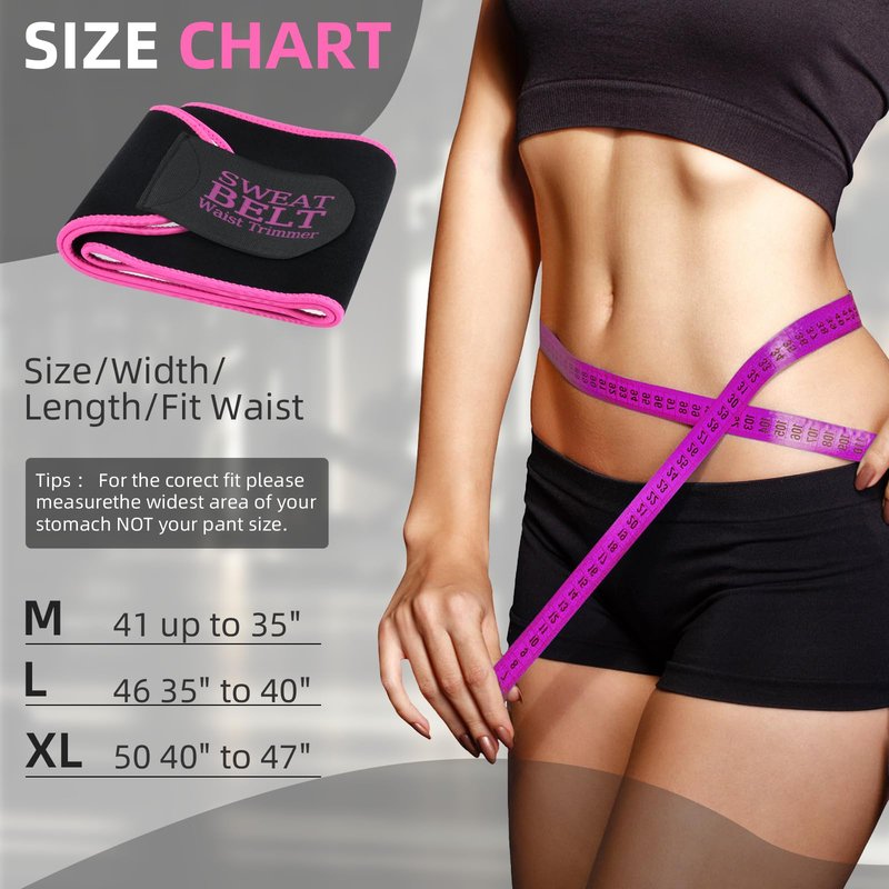 Lisacool Waist Trainer for Women Lower Belly Fat,Waist Sweat Band for Women,Belly Band Tummy Control & Workout Waist Trimmer Silver-red