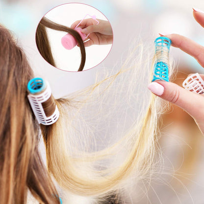 Geyoga 18 Pieces Sponge Hair Rollers Large Soft Foam Hair Styling Curlers Large Size Hairdressing Curlers for Women(1.6 x 2.8 Inches,Pink)