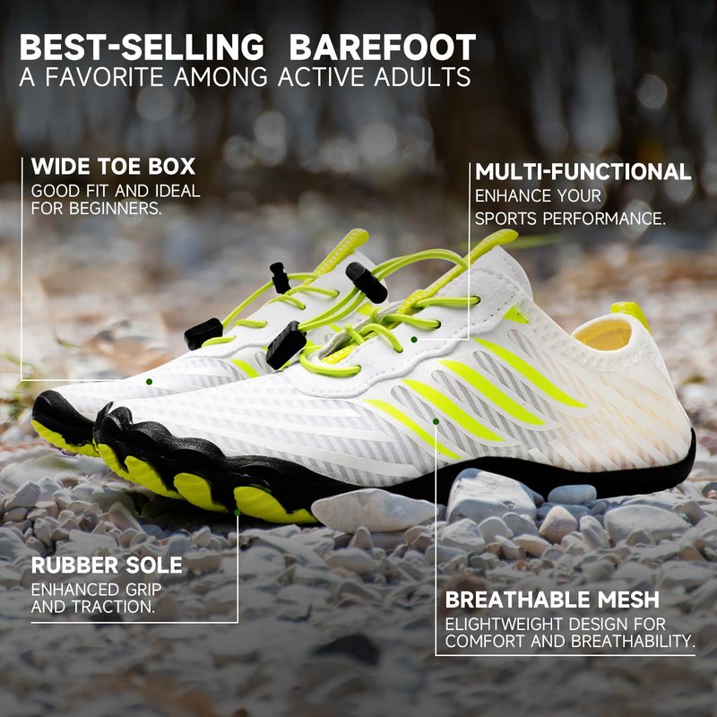 Grounded Footwear for Women Barefoot Shoes,Grounded Footwear for Mens,Hike Barefoot Shoes Womens Footwear, Comfortable Non-Slip Barefoot Vitality Shoes,Men's Women's Water Shoes Wide Toe Box