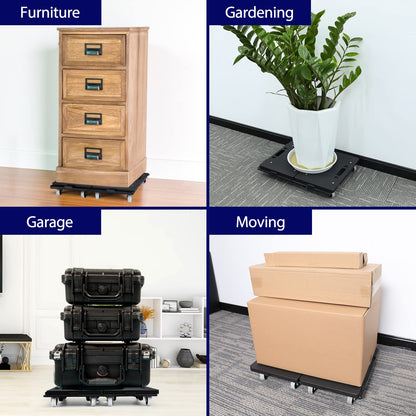 Furniture Dolly, 2 Pack Moving Dolly Connectable, 15.63 x 10.23 inch, 500 Lbs Capacity, Furniture Movers 4 Wheels Heavy Duty, Small Flat Dolly Cart, Portable and Light Dollies