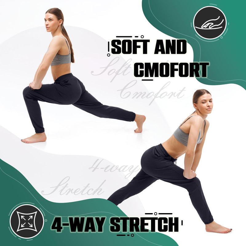Walifrey Womens Joggers with Pockets, Drawstring Sweatpants Women for Lounging Jogging Gym and Workout Navy,1 Pack Navy XL