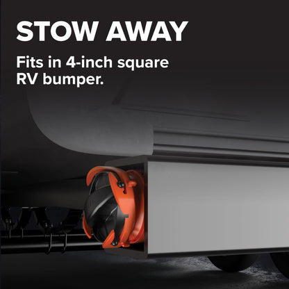 Camco RhinoFLEX 10’ RV Sewer Hose Extension - Features Collapsible Design for RV Storage - Includes Pre-Attached Lug & Bayonet Fitting -Heavy Duty Polyolefin & Reinforced w/Steel Wire (39774)