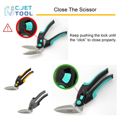 C.JET TOOL Carpet Scissors, Carpet Cutter, 250mm/10", Heavy Duty Multi-Purpose Shears, Soft Grip, Stainless Steel