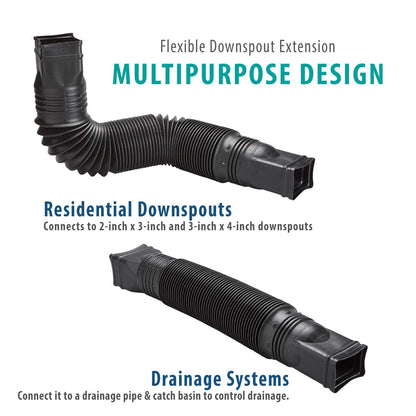 Amerimax Green Flexible Downspout Extension Gutter Connector Rainwater Drainage