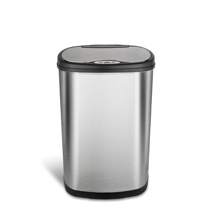 NINESTARS DZT-50-13 The Original Touchless Automatic Motion Sensor Trash Can, Black Top, 13.2 Gal. / 50 L, Stainless Steel