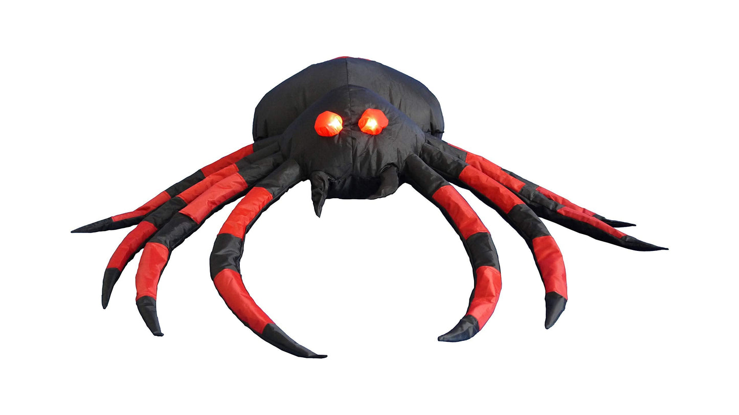 4 Foot Wide Halloween Inflatable Black Spider Yard Decoration