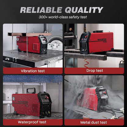 ARCCAPTAIN Plasma Cutter, [Large LED Display] 50Amps Cutter Machine with 110/220V Dual Voltage DC Inverter IGBT 1/2 Inch Clean Cut Post Flow and 2T/4T, for Beginners DIY