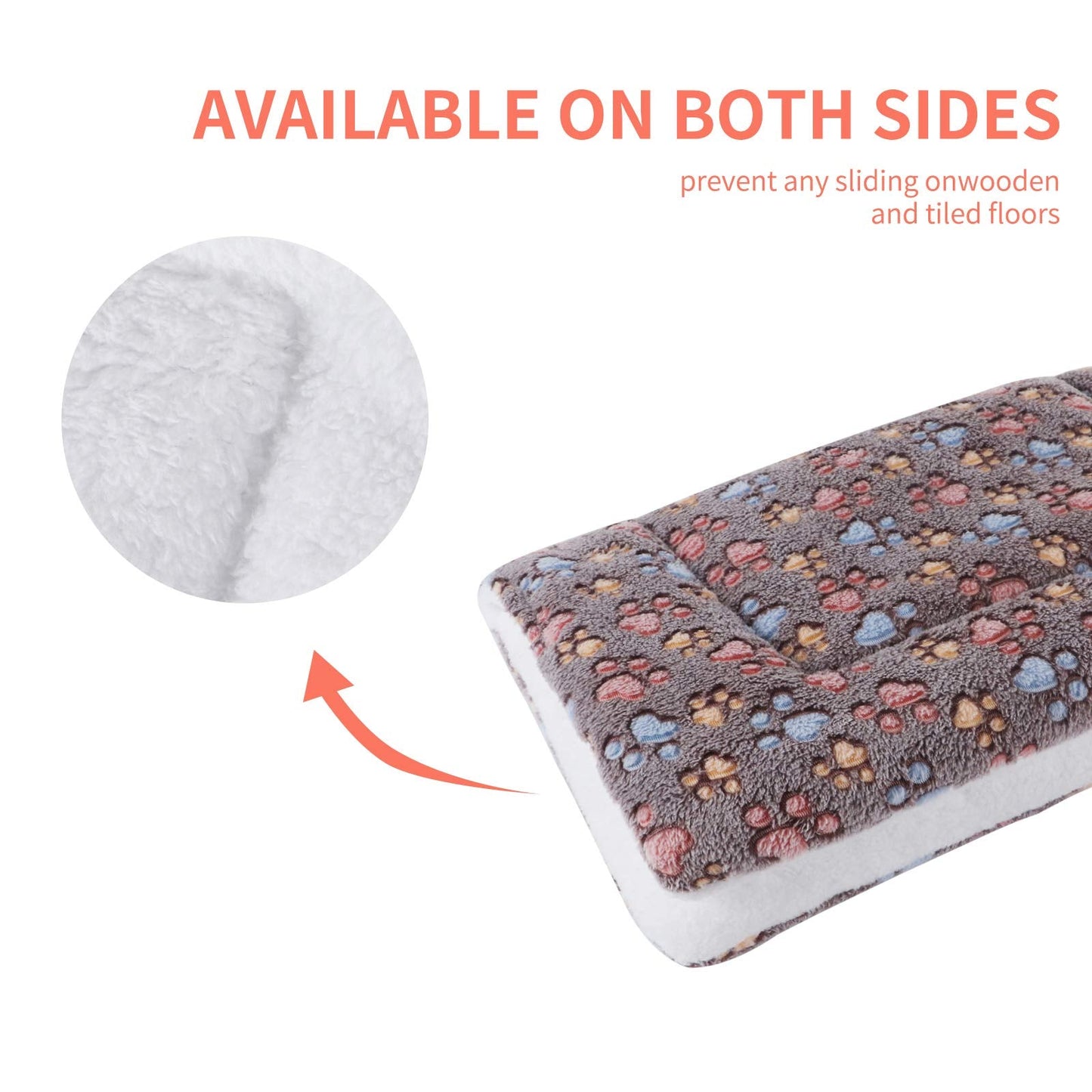 Vejaoo Dog Bed Mattress Multipurpose Machine Washable Puppy Mat Cushions for Small/Medium/Large Dogs and Cat Cages XZ006 (61 * 41 CM, Coffee)