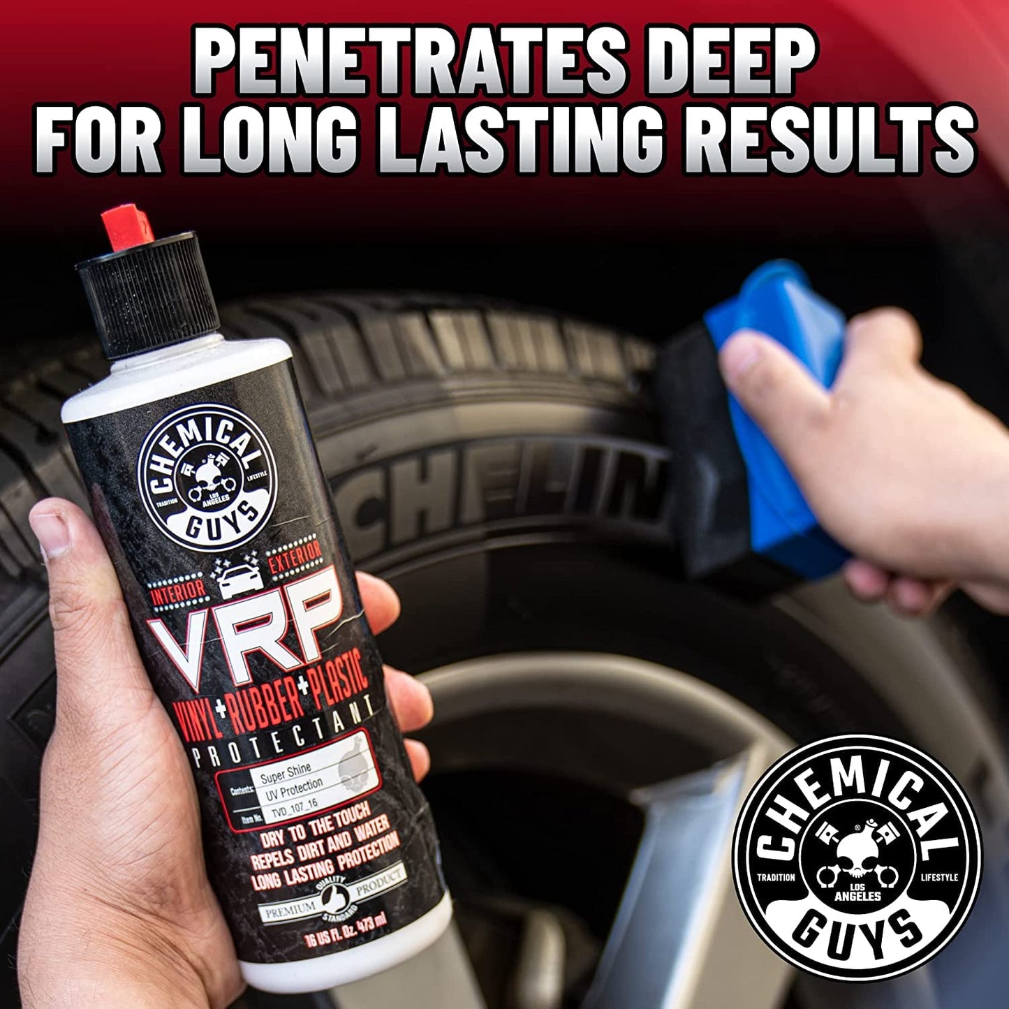 Chemical Guys TVD_107_32 VRP Vinyl, Rubber and Plastic Non-Greasy Dry-to-the-Touch Long Lasting Super Shine Dressing for Tires, Trim and More, Safe for Cars, Trucks, SUVs, RVs & More, 32 fl oz