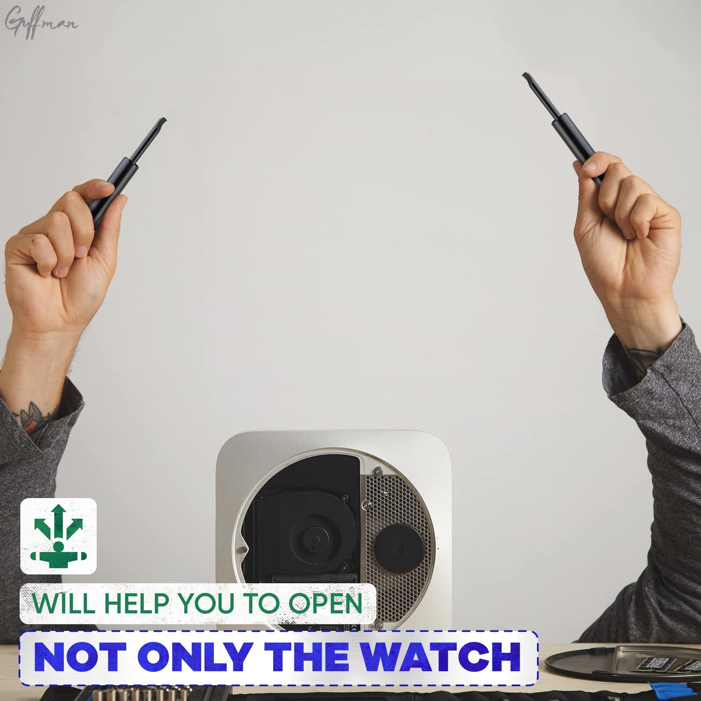 1Pcs Watch Back Remover Tool - Watch Adjustment Tool Kit Mini Pry Bar Watch Screwdriver Set Watch Link Remover Tool for Watches - GUFFMAN Watch Repair Tools Pry Tool Black Watch Tools Case Back Opener