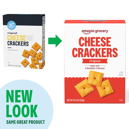 Amazon Grocery, Original Cheese Crackers, 12.4 Oz (Previously Happy Belly, Packaging May Vary)