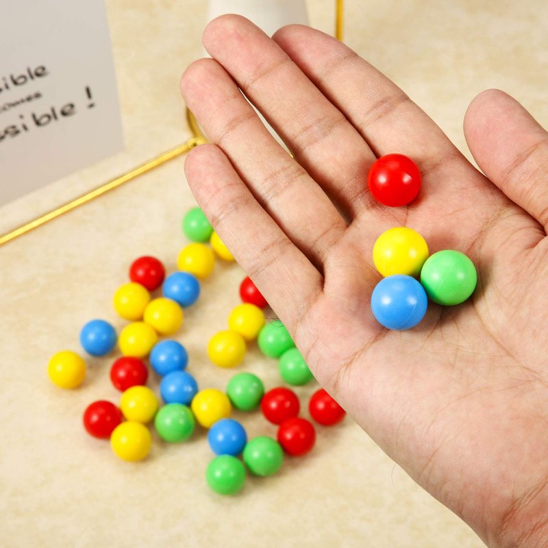 Gejoy 150 Pieces 14.4 mm Game Replacement Marbles Plastic Colored Game Balls Compatible with Hungry Hungry Hippos Greedy Frog