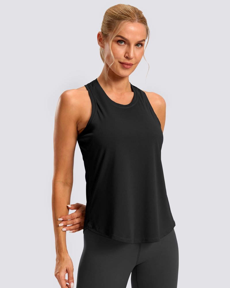G Gradual Women's Workout Tank Tops Racerback Athletic Yoga Tops Loose Fit Sleeveless Running Gym Sports Shirts for Women(Black,XXL)