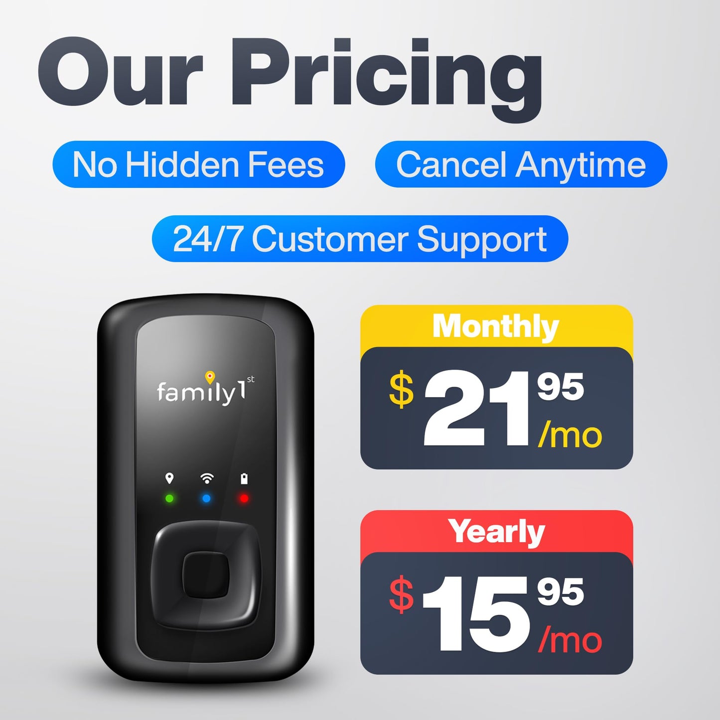 Family1st GPS Tracker Device for Vehicles, Cars, Loved Ones, Up to 30 Day Battery with Waterproof Case Magnetic, Real-Time Tracking with App. Subscription Needed.