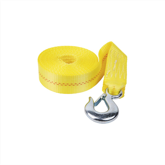 Fulton WS20HD0600 Trailer Winch Accessory, Strap w/Hook, 2 Inch x 20 Foot