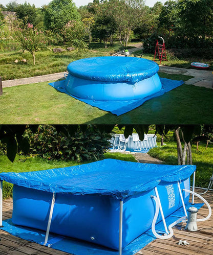 Pool Ground Cloth, Foldable Swimming Pool Floor Protector, Waterproof Rectangular Pool Mat for Frame Pool and Above Ground Swimming Pools (200 * 300cm)