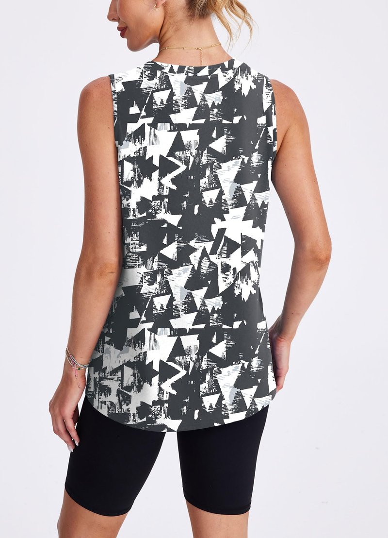 XIEERDUO Workout Tank Tops for Women Sleeveless Running Loose Fit Yoga Tops Active Shirts Sports Gym XXL
