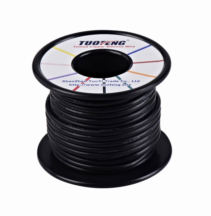 TUOFENG 14 AWG Wire, Soft and Flexible Silicone Insulated Wire 66 Feet [33 ft Black and 33 ft Red ] Stranded Wire High Temperature Resistance for RC Applications,Test Lead,Drones Battery