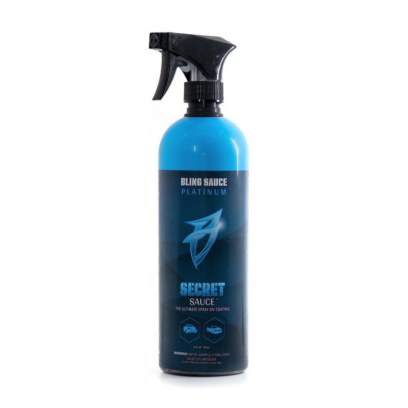 Bling Sauce Platinum: Secret Sauce, High-End Ceramic (Si02) Coat plus Surface Protection with High Gloss Shine, 24oz, for Painted Surfaces, Cars, Trucks, Motorcycles