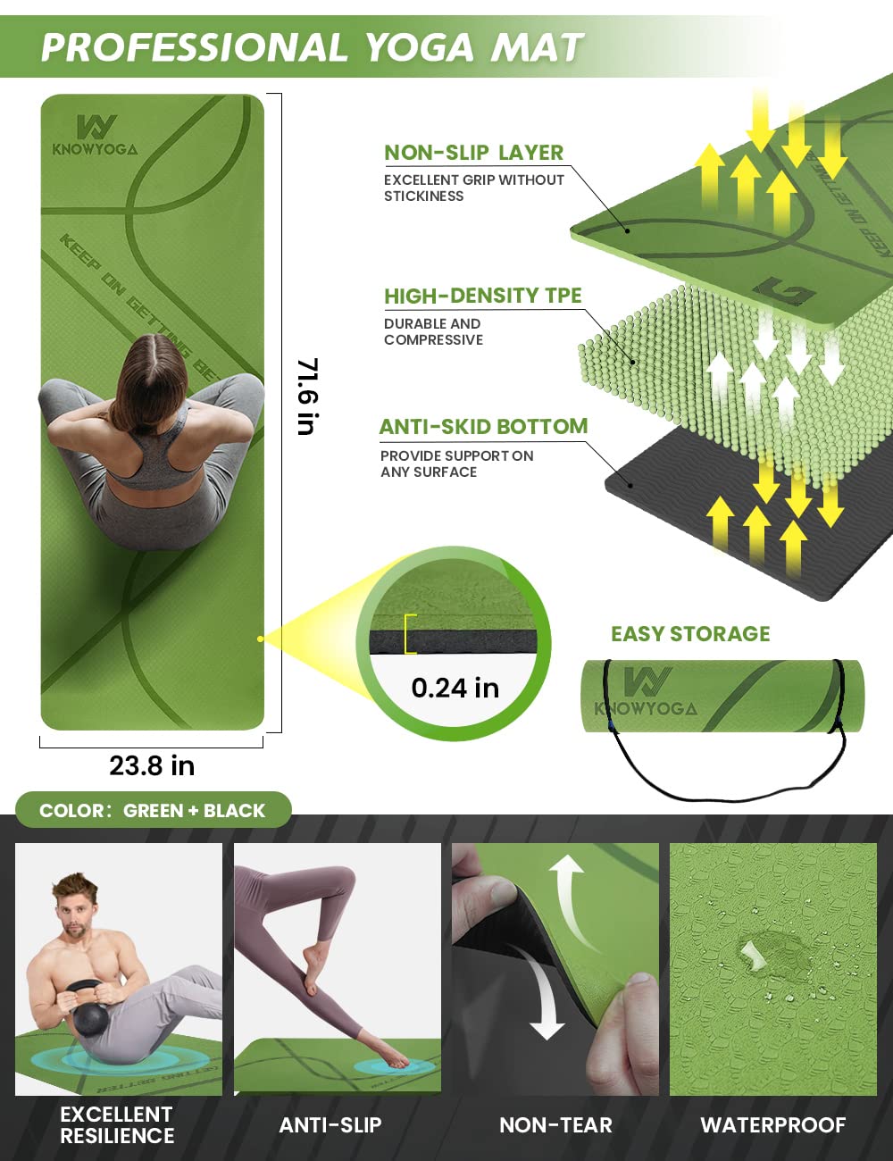 Yoga Starter Kit 12 in 1 - Yoga Set Include Yoga Mat, Foam Roller, 4 Resistance Bands, Yoga Blocks 2 Pack with Strap, 2 Peanut Massage Balls, Yoga kit and Sets for Beginners