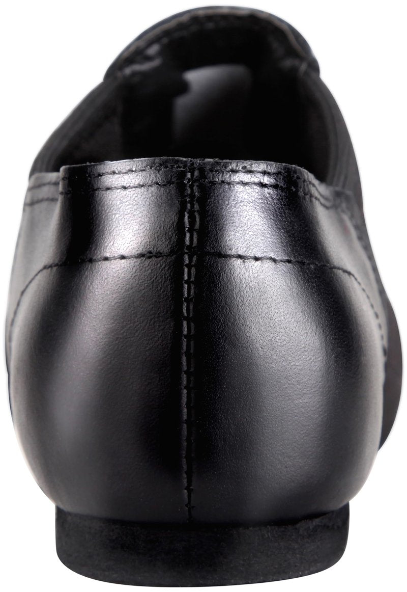 Linodes (Tent Leather Upper Jazz Shoe Slip-on for Women and Men's Dance Shoes Black 10.5M