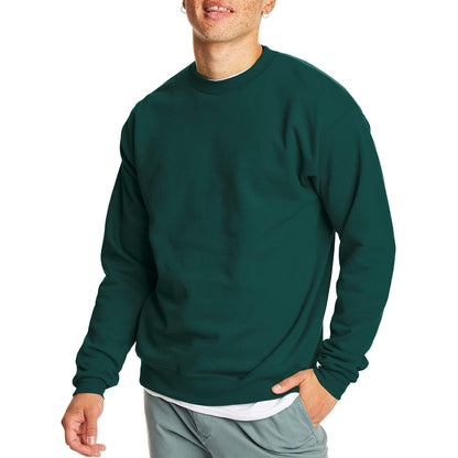 Hanes mens Ecosmart Sweatshirt, Deep Forest - 1 Pack, Large US,