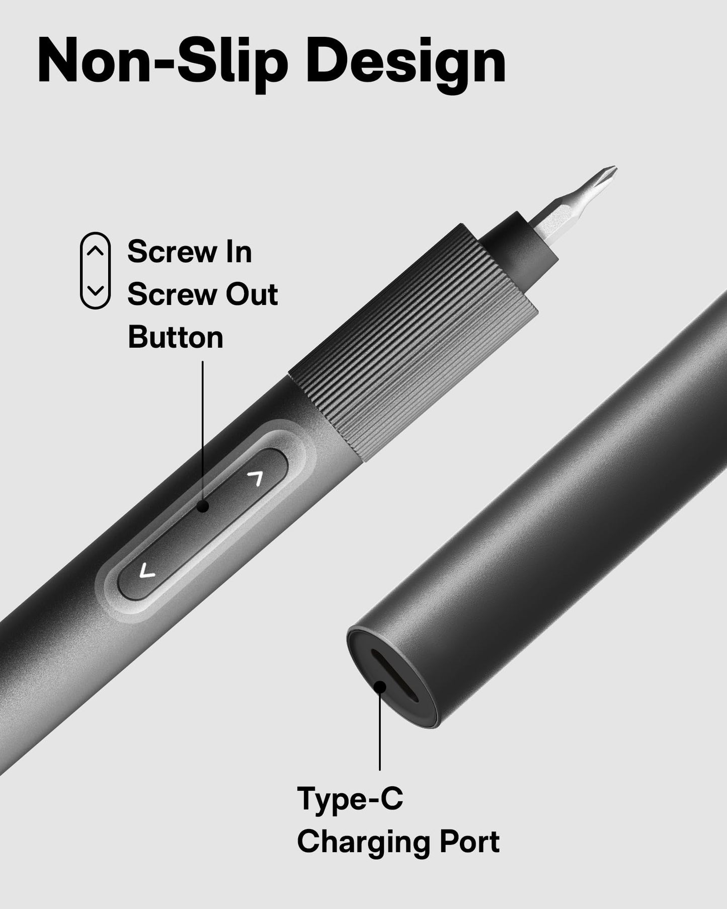 HOTO 25-in-1 Mini Electric Screwdriver, 3.7V Precision Screwdriver Set, USB-C Rechargeable, Compact Magnetic Tool for Phone, Laptop, Camera, DIY Projects, Electronics Repair
