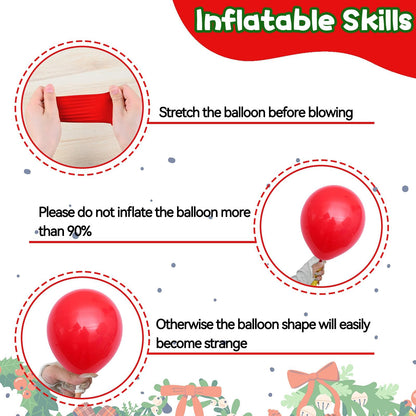 Christmas Balloons,12 Inch Christma Green Red White Balloon,4pcs Foil Candy Balloon for MerryChristma Party Xmas Decorations,Birthday,Baby Shower