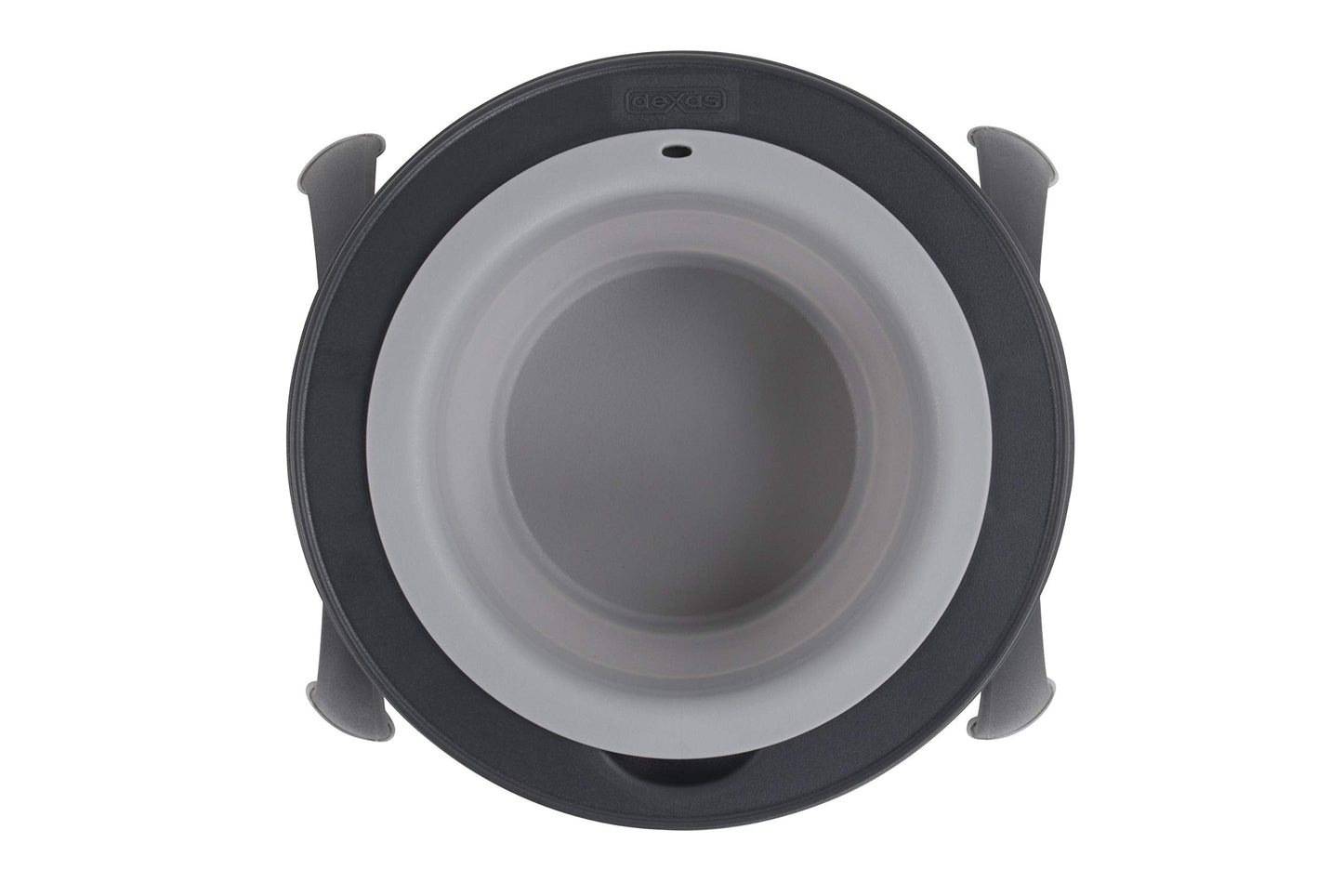 Dexas Pets Single Elevated Pet Feeder/Pet Bowl, Large/ 4 Cup Capacity, Light Gray