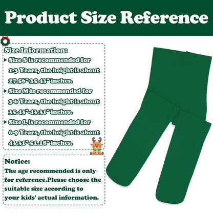 Green Halloween Leggings for Girls Size 6-7, Dark Green Tights with Spooky Design