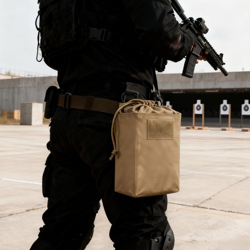 ELVO Molle Dump Pouch, Roll-Up Drawstring Magazine Pouch, Folding Recovery Storage Pack, Utility Dump Pouch Waist Bag for Tactical