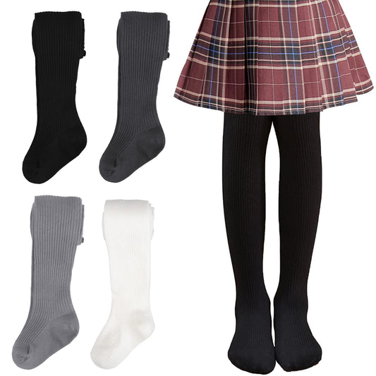 4/5 Pack Baby Girls Boys Tights Toddler Cable Knit Leggings Seamless Cotton Dress Cotton Footed Stockings