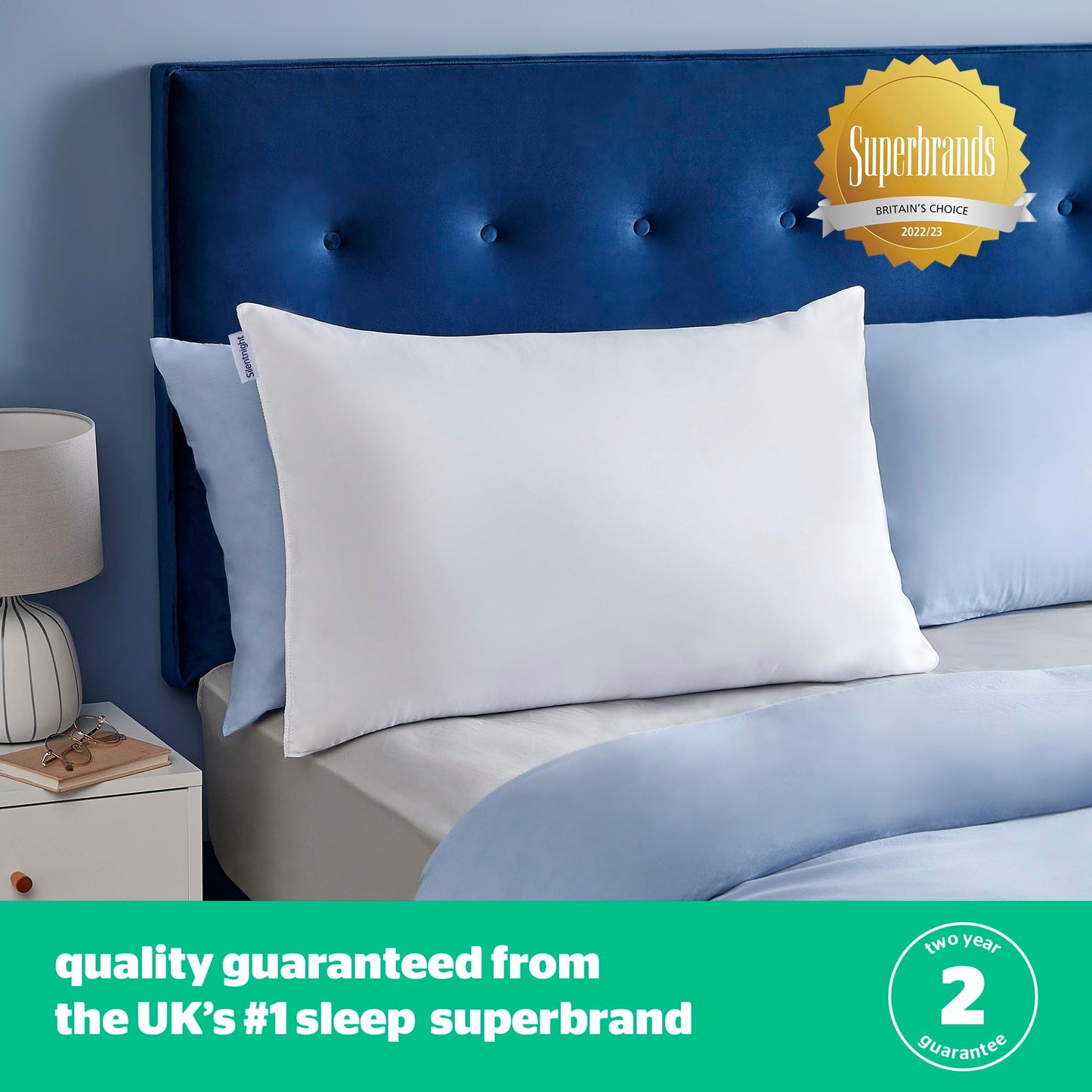 Silentnight Polyester Anti-Snore Pillow Ergonomically Designed with Contoured Foam Providing Head and Neck Support to Reduce Snoring – Hypoallergenic and Medium Support, White , Pack of 1