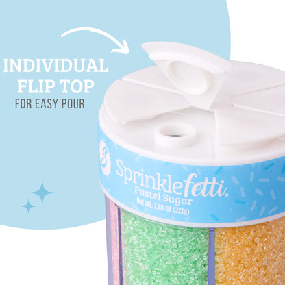 Sweets Indeed Valentines Sprinkles 6-Cell Jar | Heart Sprinkles, Red White Pink Jimmies & Sanding Sugar | Baking & Decorating | 6.45 ounces