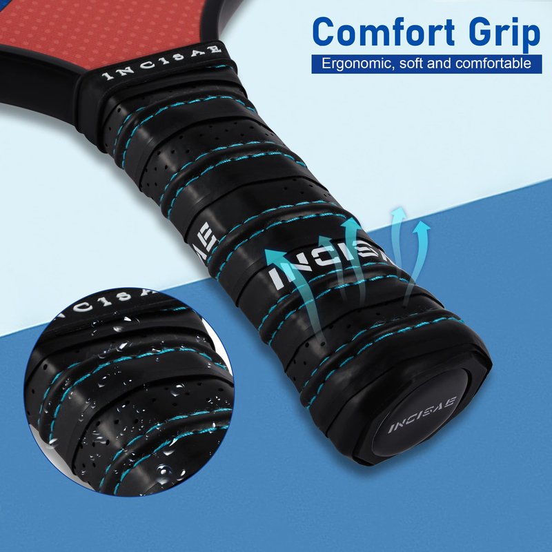 Pickleball-Set of 2，Incisae Pickleball Paddles, Fiberglass Pickleball Rackets, Cooling Towel and Pickleball Bag - Indoor & Outdoor Pickleball Set for Beginners & Intermediate Players…