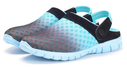 Men's Clogs Women's Summer Slippers Slip On Garden Shoes Lightweight Mules,Sky Blue,UK11/CN46