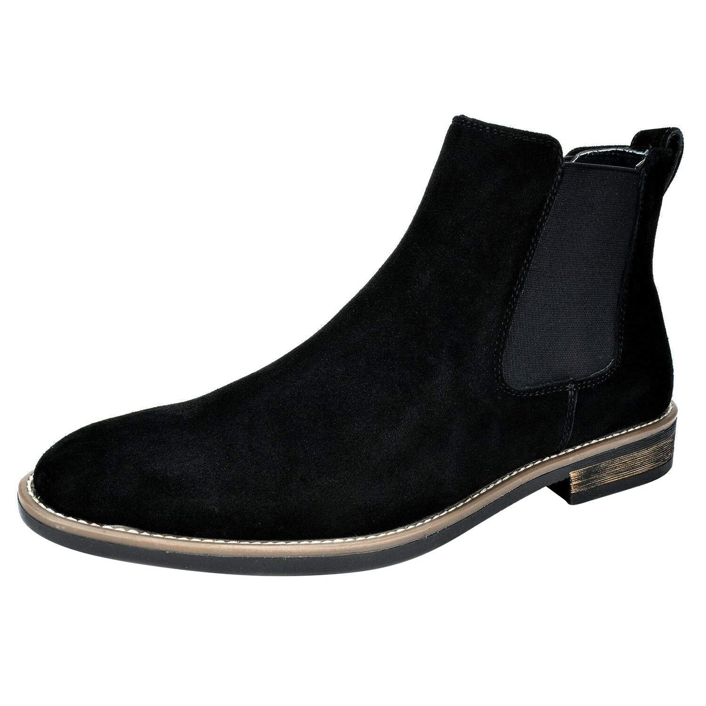 Bruno Marc Men's Suede Leather Chelsea Ankle Boots, Fashion, Walking and Comfort Casual Business Shoes,Size 8,Black,URBAN-06