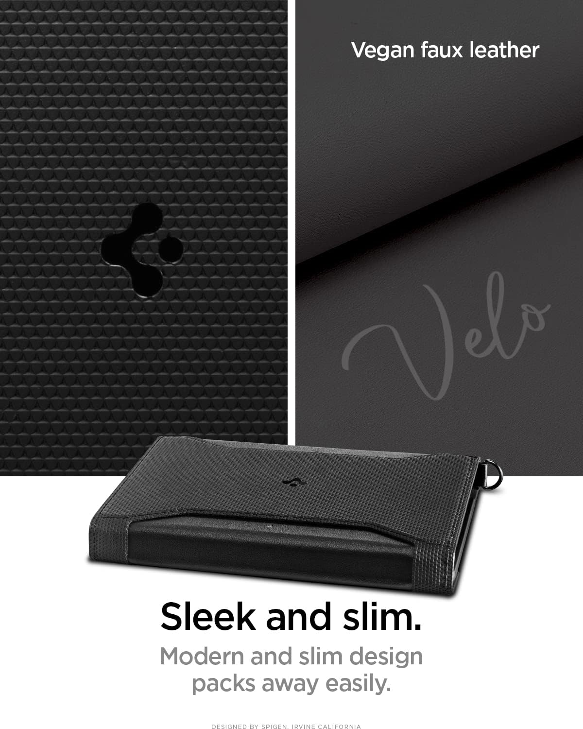 Spigen Passport Holder Travel Wallet, Passport Cover with RFID Signal Blocking Compatible with Most Passport Sizes - Black