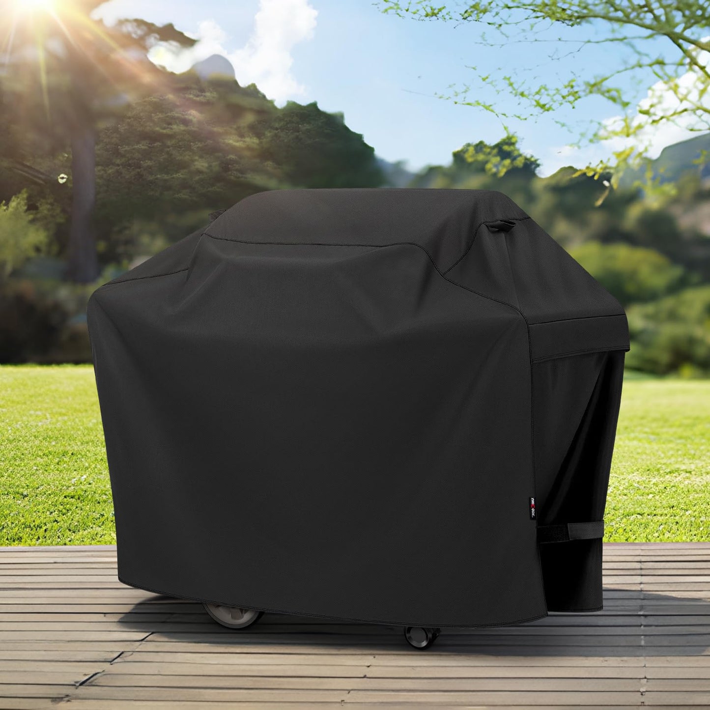 Unicook Barbecue Cover, Waterproof Heavy Duty Outdoor Gas Grill BBQ Cover, Fade and UV Resistant Oxford Fabric, Fits Weber, Char Broil, Brinkmann Barbecues etc (50 inch/127cm, Black)