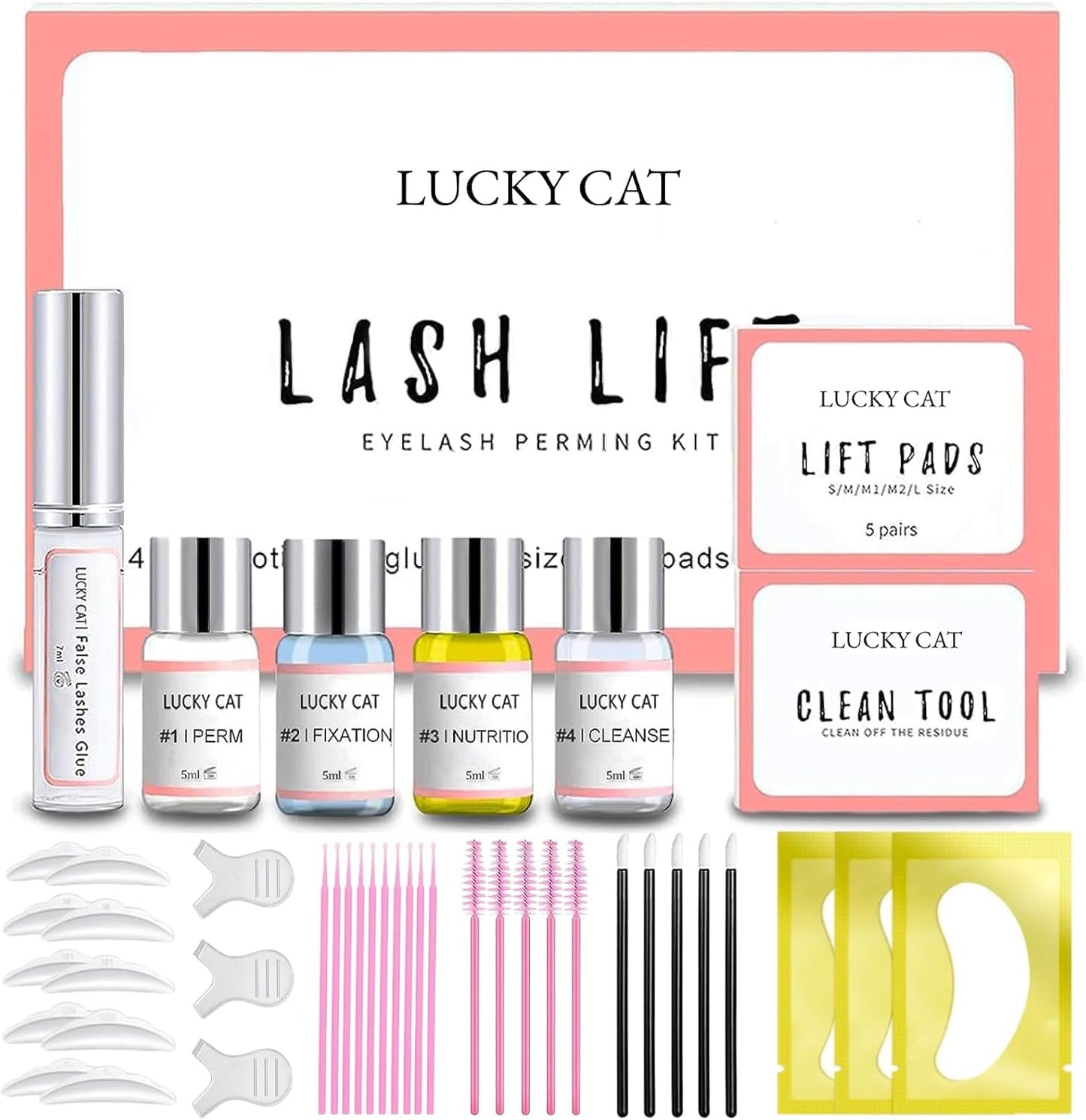 2025 Updated Lash Lift Kit Eyelash Perm Kit,Professional lash perm kit,Lash Extensions,Lash Curling,Semi-Permanent Curling Perming Wave Suitable For Salon at Home