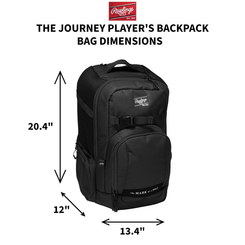 Rawlings | THE JOURNEY Player's Backpack | Baseball/Softball | Maroon