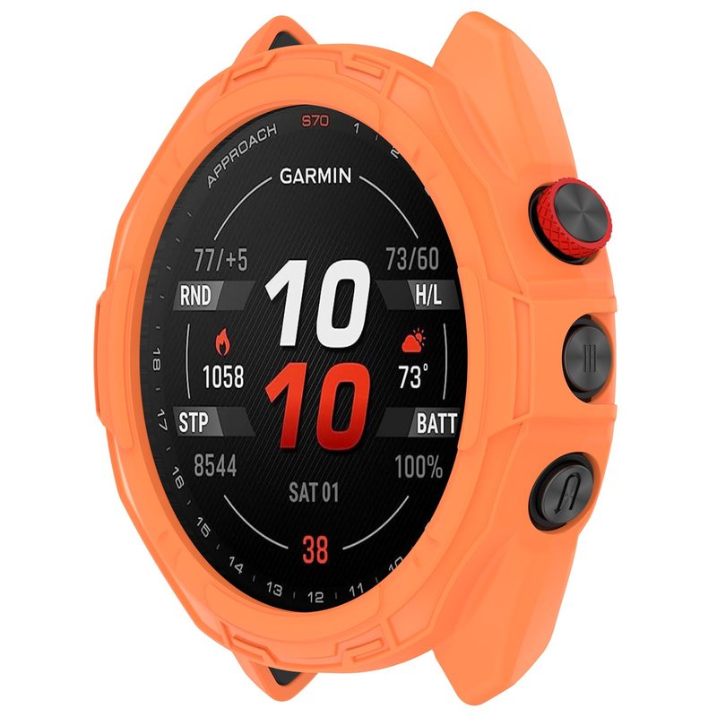 FitTurn [5 Pack] Case for Garmin Approach S70 Smart Watch 47mm - Replacement Rugged Protective Case [NO Screen Protector] TPU Bumper Case Protective Cover Frame